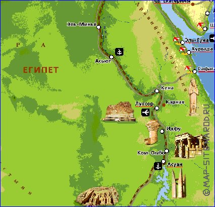 Fisica mapa de Egipto