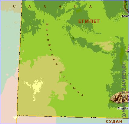 Fisica mapa de Egipto