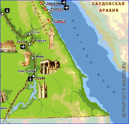 Fisica mapa de Egipto