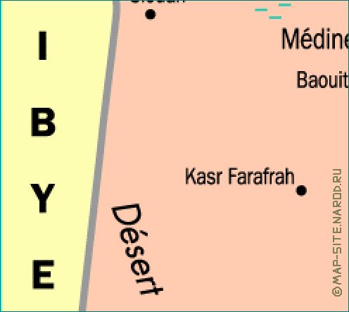 mapa de Egipto em frances