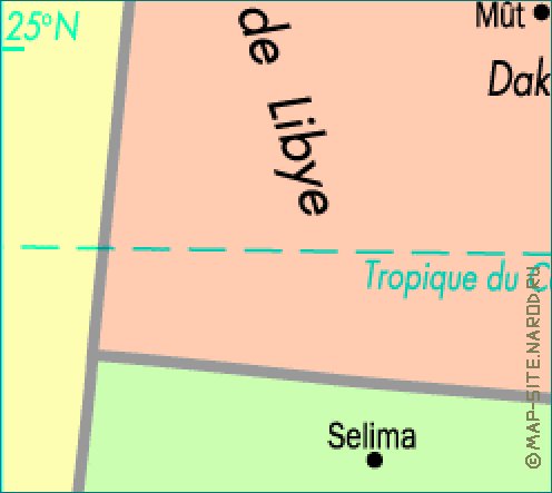 mapa de Egipto em frances