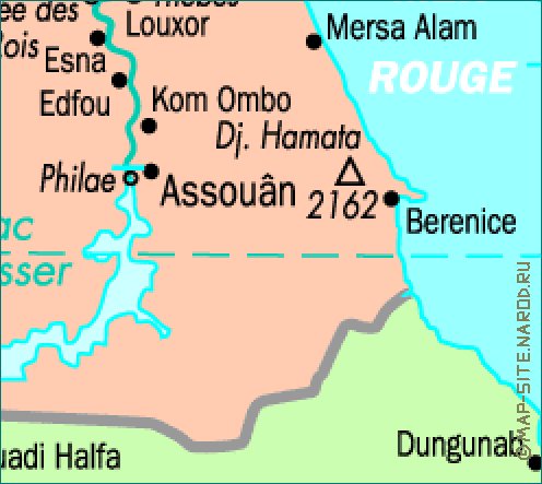 mapa de Egipto em frances