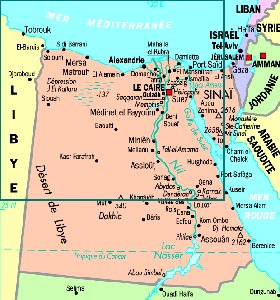 mapa de Egipto em frances