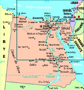 mapa de Egipto em frances