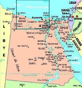 mapa de Egipto em frances