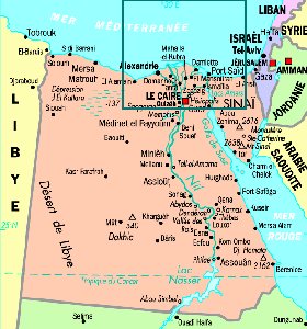 mapa de Egipto em frances