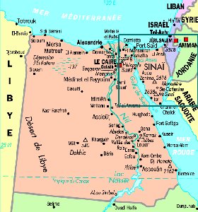 mapa de Egipto em frances