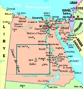 mapa de Egipto em frances