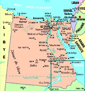 mapa de Egipto em frances