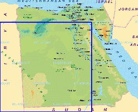 mapa de Egipto em alemao