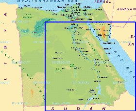 mapa de Egipto em alemao