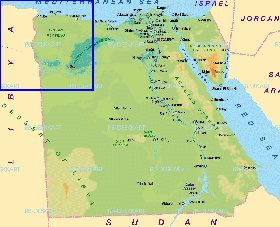 mapa de Egipto em alemao