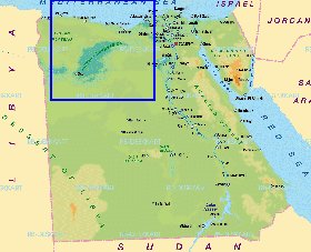 mapa de Egipto em alemao