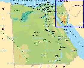 mapa de Egipto em alemao