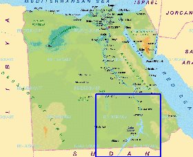 mapa de Egipto em alemao