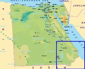 mapa de Egipto em alemao