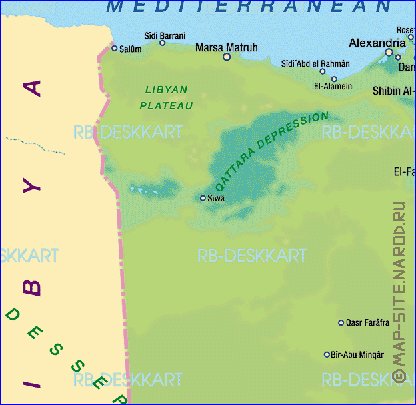 mapa de Egipto em alemao