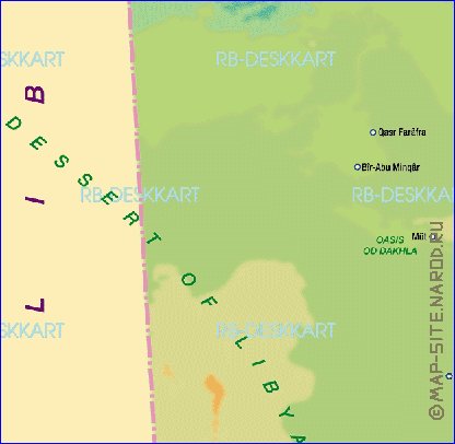 mapa de Egipto em alemao