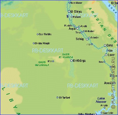 mapa de Egipto em alemao