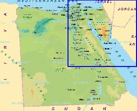 mapa de Egipto em alemao