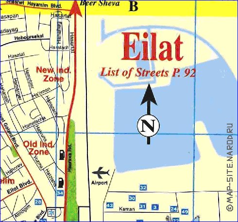mapa de Eilat