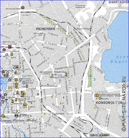 mapa de Ecaterimburgo em ingles