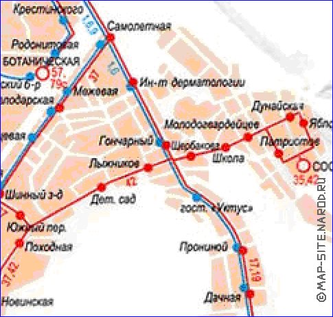 Transport carte de Iekaterinbourg