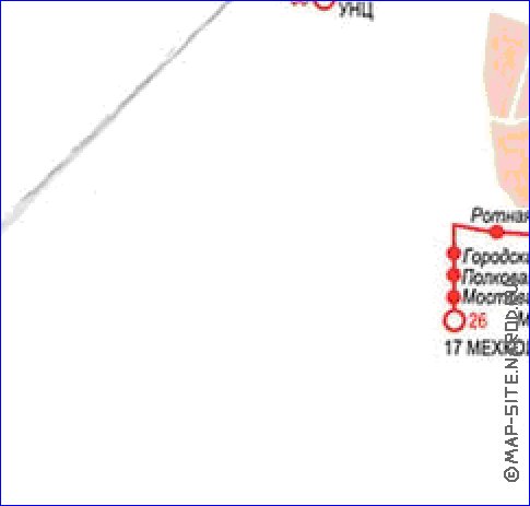 Transporte mapa de Ecaterimburgo