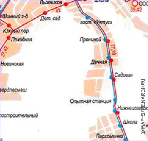 Transport carte de Iekaterinbourg