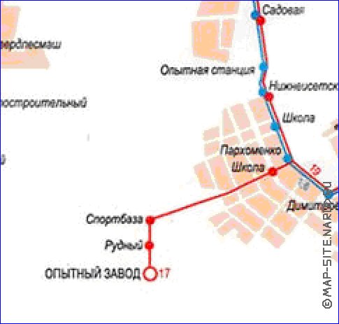 Transport carte de Iekaterinbourg