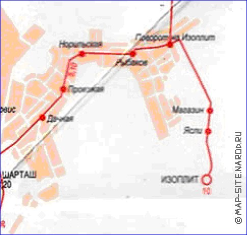 Transport carte de Iekaterinbourg