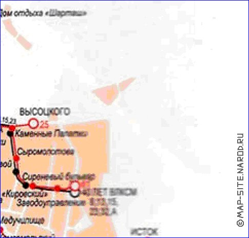 Transport carte de Iekaterinbourg