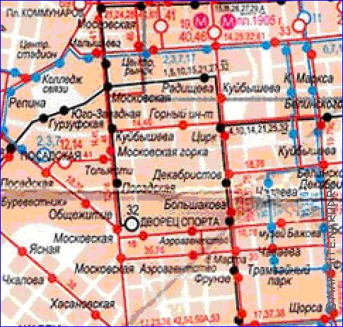 Transport carte de Iekaterinbourg