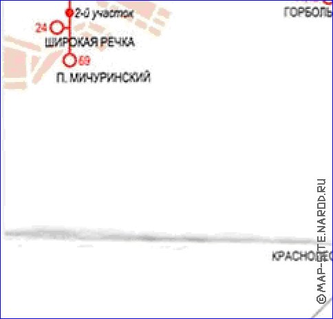 Transporte mapa de Ecaterimburgo