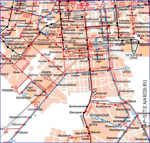 Transport carte de Iekaterinbourg