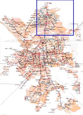 Transporte mapa de Ecaterimburgo