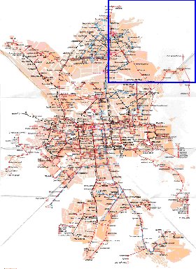 Transporte mapa de Ecaterimburgo