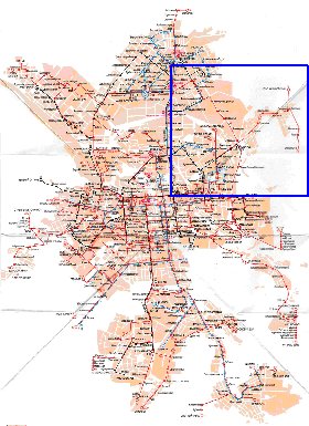 Transporte mapa de Ecaterimburgo