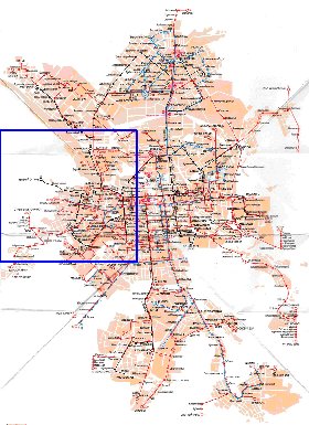 Transporte mapa de Ecaterimburgo