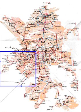 Transporte mapa de Ecaterimburgo