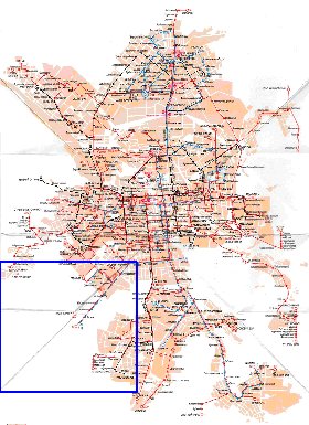 Transporte mapa de Ecaterimburgo