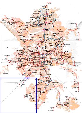 Transporte mapa de Ecaterimburgo