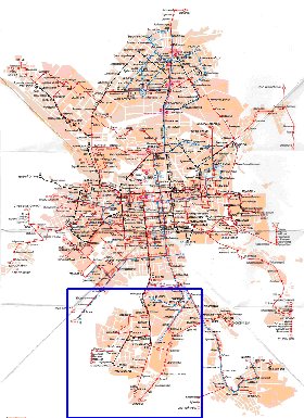 Transporte mapa de Ecaterimburgo