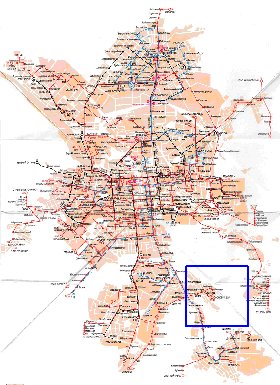 Transporte mapa de Ecaterimburgo