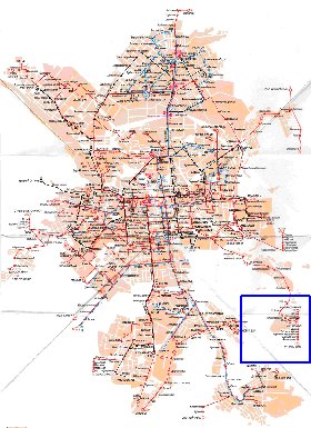 Transporte mapa de Ecaterimburgo