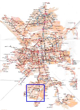 Transporte mapa de Ecaterimburgo