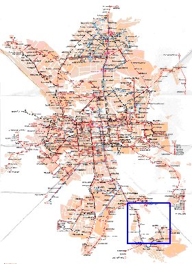 Transporte mapa de Ecaterimburgo