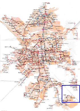 Transporte mapa de Ecaterimburgo