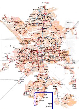 Transporte mapa de Ecaterimburgo