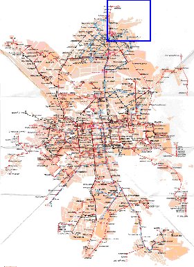 Transporte mapa de Ecaterimburgo